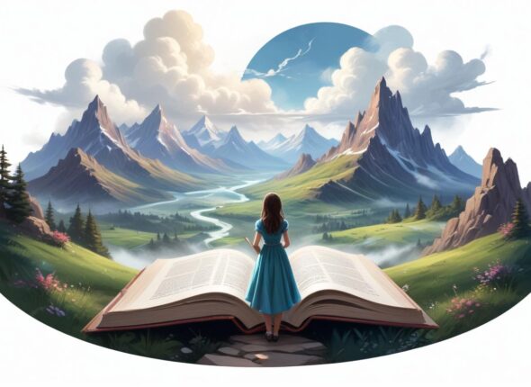 Cursuri 385 Freepik__Digital-Painting-A-Young-Girl-Looking-At-An-Open-B__64558