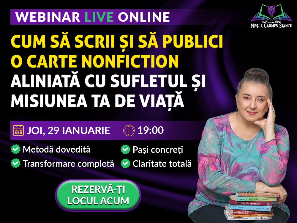 Webinar Vip - Cum Să Scrii Și Să Publici O Carte Nonfiction Aliniată Cu Sufletul 1 Webinar Cum Sa Scrii O Carte Nonfiction
